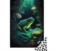 Puzzle de 1000 pièces en forme de grenouille mythique pour adultes, cadeau d'Halloween, puzzle en bois pour adultes, amusement en famille et soirée de jeux, 1000 pièces (75 x 50 cm)