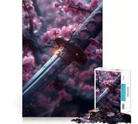 Puzzle de 1000 pièces en Forme de Lame de Katana de samouraï, idéal pour Les Adolescents Jeu de logique et de Construction, Loisirs et Divertissement, découpe Lisse, Cadeau Original (38x26cm)