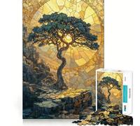 Puzzle de 1000 pièces en mosaïque de Pierre Arbre doré pour Adolescents, Jeu de logique mentale, Loisirs, Bords Fins, Cadeau spécial 38x26cm