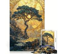 Puzzle de 1000 pièces en mosaïque de Pierre Arbre doré pour Adolescents, Jeu de logique mentale, Loisirs, Bords Fins, Cadeau spécial 38x26cm