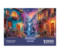 Puzzle de 1000 pièces en Papier de Haute qualité représentant Une Maison. Éducatif et Charmant, ce Puzzle de scène de Rue est idéal pour Les Adolescents. Cadeau Parfait pour. Dimensions : 52 x 38 cm.