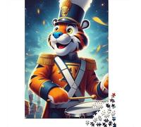Puzzle de 1000 pièces en Papier pour Adultes, Motif Tigre tambourineur, Puzzle carré pour Enfants, Jeux en Famille, Cadeau de Noël, 38 x 26 cm / 1000 pièces