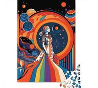 Puzzle de 1000 pièces en papier pour filles adultes dans l'espace Puzzle éducatif et intellectuel Jeu familial drôle 1000 pièces (38 x 26 cm)