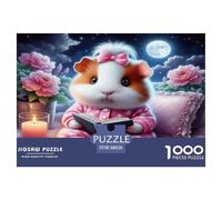 Puzzle de 1000 pièces en Papier recy ochon d'Inde - Puzzle Magique et fantaisiste Cochon d'Inde pour Adultes, Cadeau, Jeu éducatif, défi, décoration Murale 38 x 26 cm / 1000 pièces