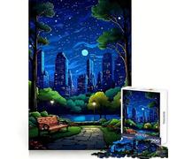 Puzzle de 1000 pièces en Pixel Art représentant Central Park à New York,idéal pour Les Adolescents Un Casse-tête Stimulant pour des Moments de détente et de créativité (38x52cm)