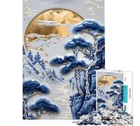 Puzzle de 1000 pièces en Porcelaine Vintage panoramique pour Adolescents Activités ludiques à la Maison Décoration Murale Jeux éducatifs Convient aux Personnes de 14 Ans et Plus (38x26cm)
