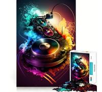 Puzzle de 1000 pièces en Vinyle Musical pour Adultes, Jeu d'exercice Mental, détente et Design raffiné, Cadeau Exquis (38x52cm)