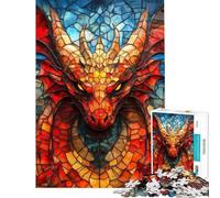 Puzzle de 1000 pièces en vitrail représentant Un Dragon idéal pour Les Adolescents Ce Puzzle à Assembler stimule la motricité Fine et Offre Un Cadeau Parfait pour Les Amis et la Famille (38x52cm)