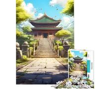 Puzzle de 1000 pièces Entrée de Temple Japonais Jeu Manuel et éducatif pour Un Père Noël Secret Décoration Parfaite (Dimensions 38x52cm)