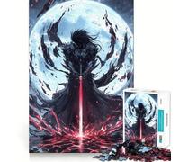 Puzzle de 1000 pièces Épée de Foudre Rouge pour Adolescents, Jeu de Puzzle Stimulant la réflexion, Jeu de Groupe, Art Assembler, Cadeau Classique (38x52cm)