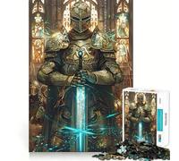Puzzle de 1000 pièces Épée sacrée en vitrail pour Adolescents Un Jeu de logique Transparent pour Un Divertissement paisible, Une découpe Parfaite et Une agréable Surprise 50x75cm