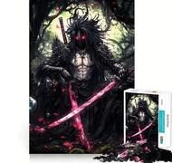 Puzzle de 1000 pièces Épées Rouges de samouraï pour Adolescents, Jeu de logique et de Construction, Silencieux et Amusant, découpe Nette, Joli Cadeau (50x75cm)
