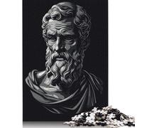 Puzzle de 1000 pièces « Épicure, Le Philosophe » en Bois pour Adultes, Puzzle Anti-Stress intéressant, Cadeau pour la Famille et Les Amis, 1000 pièces (75 x 50 cm)
