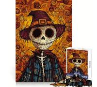 Puzzle de 1000 pièces Épouvantail pour Le Jour des Morts, pour Adolescents, Jeu de réflexion apaisant, découpe de qualité supérieure, Cadeau de Noël (38x52cm)