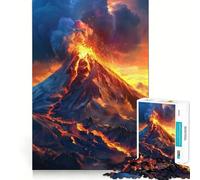 Puzzle de 1000 pièces Éruption volcanique pour Adultes Jeu de réflexion,découpe Laser pour Un Assemblage Parfait,activité enrichissante pour Les Jours de Pluie (38x26cm)