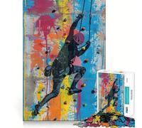 Puzzle de 1000 pièces Escalade Urbaine pour Adolescents Un Jeu Amusant et Stimulant,sans espaces,idéal pour Une activité familiale Amusante en soirée (38x26cm)