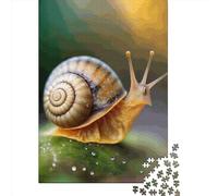 Puzzle de 1000 pièces Escargot - Puzzle carré créatif en Papier pour Adultes - Idée Cadeau de Noël - 38 x 26 cm