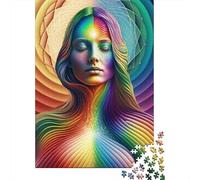 Puzzle de 1000 pièces "Esprit arc-en-ciel" pour adultes, cadeau d'Halloween, puzzle en bois pour adultes, 1000 pièces (75 x 50 cm)