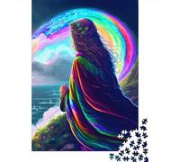Puzzle de 1000 pièces "Esprit arc-en-ciel" pour adultes, puzzles en bois pour adultes, adolescents, hommes et femmes, cadeau 1000 pièces (38 x 26 cm)