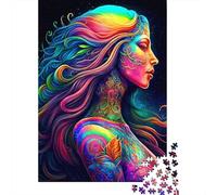 Puzzle de 1000 pièces "Esprit arc-en-ciel" pour adultes, puzzles en bois pour adultes, adolescents, hommes et femmes, cadeau 1000 pièces (75 x 50 cm)