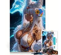 Puzzle de 1000 pièces Esprit de la Fille Loup tatouée pour Adolescents, Jeu de réflexion, activité à la Maison, découpe de qualité supérieure, Cadeau de Noël 50x75cm