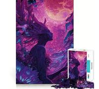 Puzzle de 1000 pièces Esprit de la forêt Mystique sous Une Lune Rose pour Adolescents, idéal pour développer la mémoire, favoriser la détente et Le Calme, et Offrir Un Cadeau Classique (50x75cm)