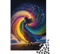 Puzzle de 1000 pièces "Esprit de l'arc-en-ciel" pour adultes, cadeau d'Halloween, puzzle en bois pour adultes et adolescents, puzzle éducatif de 1000 pièces (75 x 50 cm)