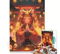 Puzzle de 1000 pièces Esprit Renard dans Un sanctuaire, Jeu Familial, Assemblage de Motifs, avec des pièces de Formes aléatoires Parfaitement emboîtables 38x26cm