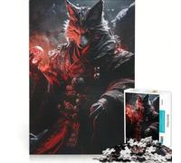 Puzzle de 1000 pièces Esprit Renard Guerrier, Jeu Familial, Assemblage de Motifs, avec des pièces de Formes aléatoires Parfaitement emboîtables 38x26cm