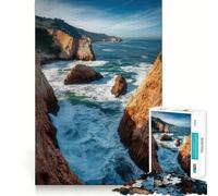 Puzzle de 1000 pièces Falaises et Vagues de l'océan pour Adultes, Jouet Intelligent, activité à Domicile, découpe précise, décoration Murale (38x26cm)