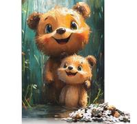 Puzzle de 1000 Pièces Famille d'Ours pour Adultes, Puzzles en Papier pour Adultes et Adolescents, Jouets éducatifs d'apprentissage, 38x26cm (1000pcs)