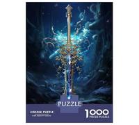 Puzzle De 1000 Pièces Fantasy Sword Art Print Puzzles pour Adultes pour S'amuser en Famille Cadeaux D'interaction Parent-Enfant pour Les Amis Et La Famille 70x50cm/1000pcs