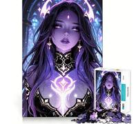 Puzzle de 1000 pièces Femme à la Peau Violette et à l'aura Magique pour Adolescents, idéal pour développer la réflexion et la Joie en Famille, avec des Bords précis, Un Cadeau mémorable (50x75cm)