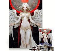 Puzzle de 1000 pièces Femme angélique Mystique Blanche pour Adolescente, idéal pour stimuler la mémoire et se détendre, découpe précise, Cadeau d'anniversaire (50x75cm)