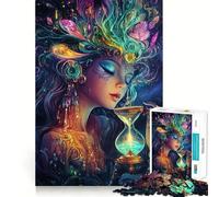 Puzzle de 1000 pièces Femme au sablier Mystique pour Adolescents Un Cadeau élégant, idéal pour développer la mémoire et s’Amuser (38x52cm)