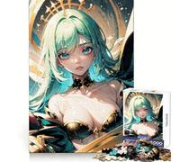 Puzzle de 1000 pièces Femme auréolée pour Adolescents, idéal pour développer l'esprit d'analyse, se détendre et créer Une œuvre d'art à Assembler soi-même (38x52cm) Cadeau de Noël Parfait