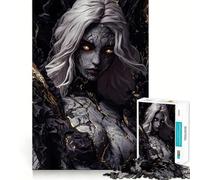 Puzzle de 1000 pièces Femme de Pierre aux Yeux Brillants pour Adolescents, activité stimulante à Domicile, Bords précis, Cadeau Festif 50x75cm