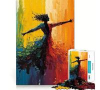 Puzzle de 1000 pièces Femme en Mouvement,Jeu de réflexion et d'exercice,Assemblage précis,sans espaces,défi cérébral interactif pour la Maison (50x75cm)