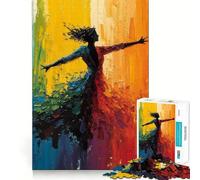 Puzzle de 1000 pièces Femme en Mouvement pour Adolescents,Jeu de mémoire et de Concentration,qualité Professionnelle,activité de Groupe relaxante en intérieur (38x26cm)