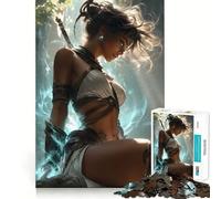 Puzzle de 1000 pièces Femme guerrière avec épée Développe la mémoire,ludique et de qualité Professionnelle pour stimuler l'esprit (50x75cm)