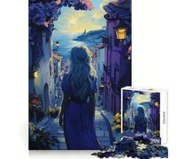 Puzzle de 1000 pièces Femme Marchant vers la mer pour Adolescents, Stimulation Cognitive, Loisirs calmes, Assemblage précis, Cadeau de Noël (38x26cm)