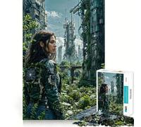 Puzzle de 1000 pièces Femme Post-apocalyptique dans Un Espace Urbain pour Adolescents, Wise Think Toy, Gentle Leisure, Tight Cut, Liste de souhaits du Père Noël (38x26cm)