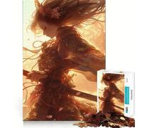 Puzzle de 1000 pièces Femme samouraï avec épée pour Adolescents, Wise Think Toy, Gentle Leisure, Tight Cut, Liste de souhaits du Père Noël (38x52cm)