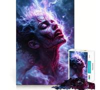 Puzzle de 1000 pièces Femme surréaliste avec éclairs et veines pour Adolescents Jeu de logique et de Stimulation Cognitive Découpe précise 50x75cm
