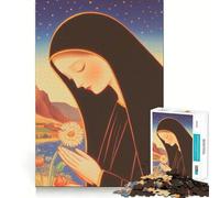 Puzzle de 1000 pièces Femme Tenant Une Fleur pour Adolescents Jeu de réflexion Amusant et sans Interruption Une façon captivante de Passer Le Temps (38x26cm)