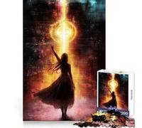 Puzzle de 1000 pièces Femme tendant la Main vers la lumière pour Adolescents, Exercice Mental, Distraction Douce, découpe précise, Cadeau de Noël (38x26cm)