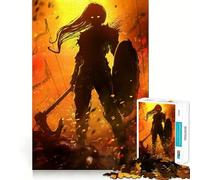 Puzzle de 1000 pièces Femme Viking Berserker »,Jeu de réflexion,Assemblage Stable,pièces Qui ne bougent Pas,Passe-Temps agréable pour Les Longs Week-Ends (50x75cm)