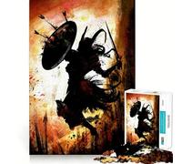 Puzzle de 1000 pièces Femme Viking Berserker pour Adolescents,Jeu de mémoire Amusant,Assemblage Facile et Relaxant,activité de Groupe relaxante en intérieur (38x26cm)