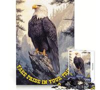 Puzzle de 1000 pièces Fierté des Montagnes et Aigle à tête Blanche pour Adultes et Adolescents Pratique du raisonnement, évasion reposante, Bords de qualité supérieure, Cadeau Symbolique (38x52cm)