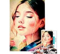 Puzzle de 1000 pièces Fille à l'aquarelle Un défi à relever ! Jeu éducatif Difficile adapté aux Personnes de 14 Ans et Plus (38x26cm)
